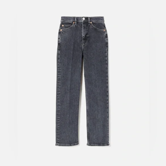 NWT RE/DONE 70's Crop Boot Jeans Stone Noir Size 25